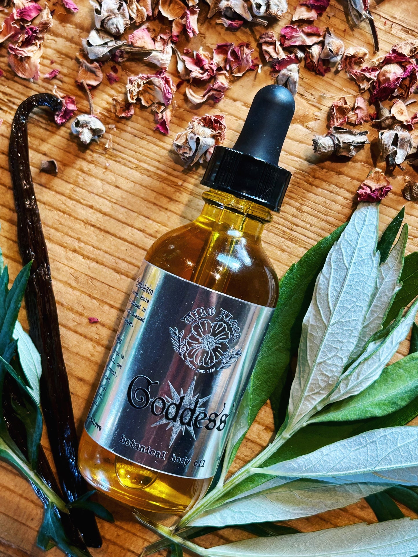 Goddess Botanical Oil: Rose & Vanilla Body Oil