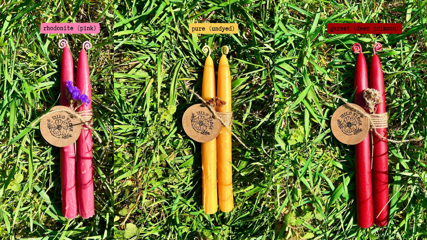 High Priestess Beeswax Taper Candles