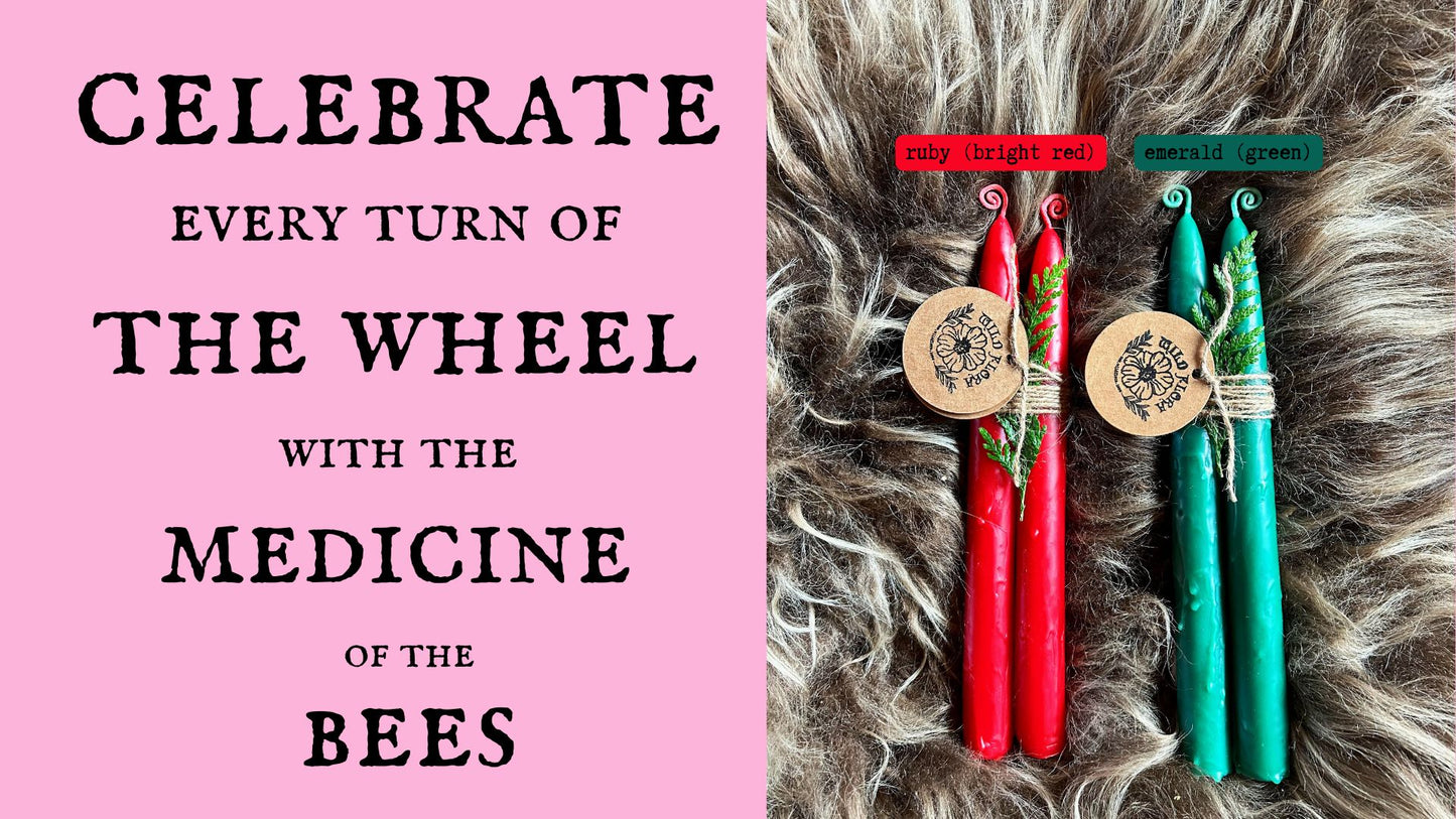 High Priestess Beeswax Taper Candles